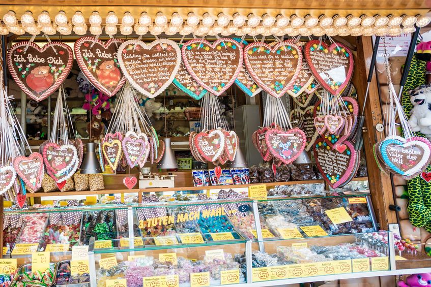 Gingerbread Hearts at German Christmas Market
